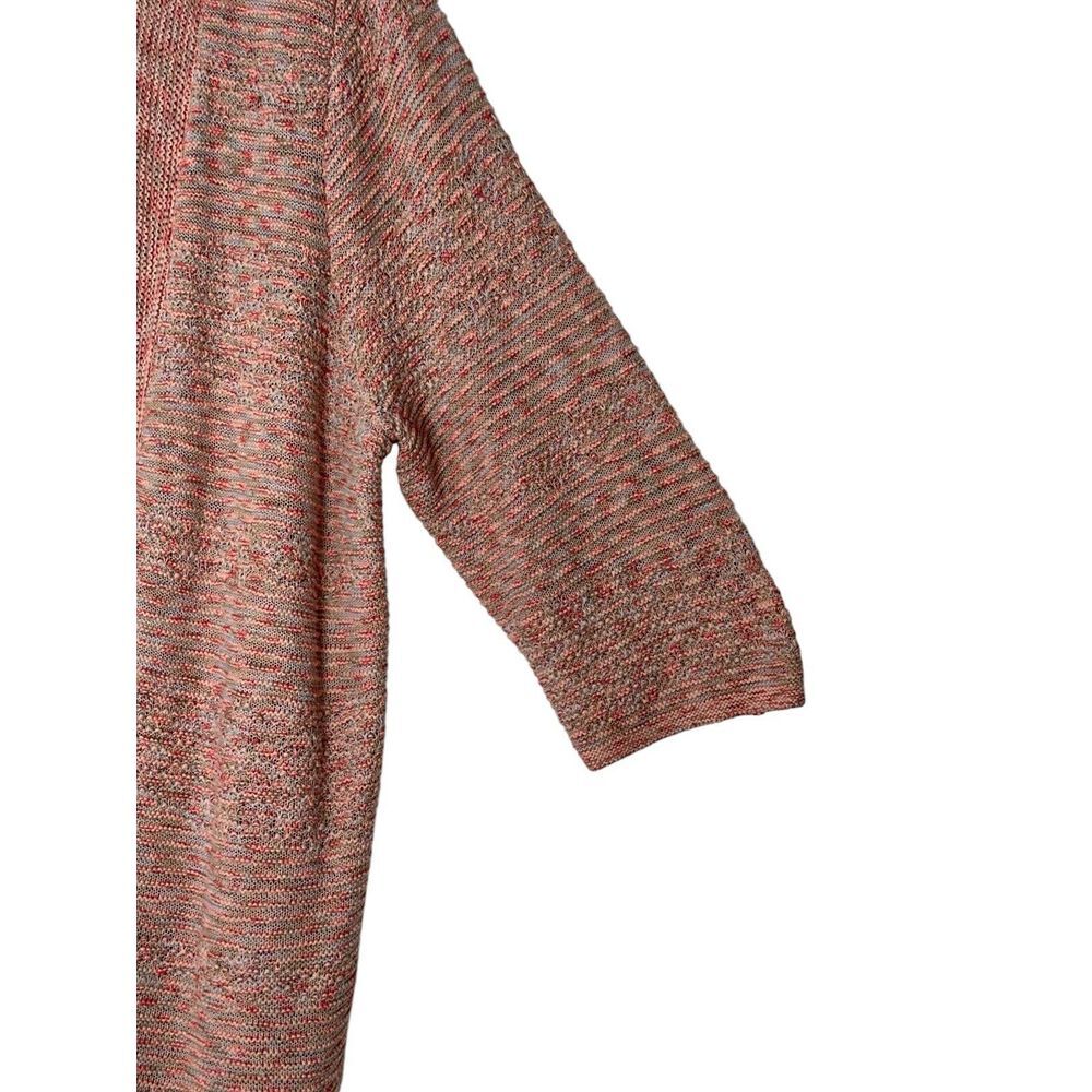 Catherines Cardigan Women 1X Plus Open Front Lightweight Cotton 3/4 Sleeve Cozy - Picture 5 of 7